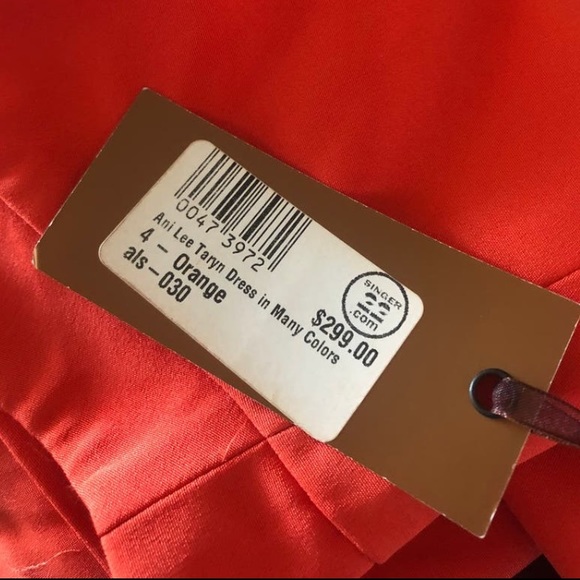 Ani Lee Taryn Orange plunge sweetheart dress - Picture 10 of 15